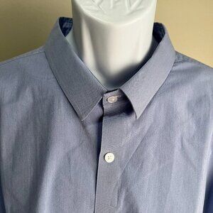 Ministry of Supply Men's light blue long sleeve lightweight shirt 2XL XXL